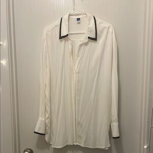 Old Navy White Shirt with Black Accents